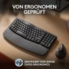 Logitech Wave Keys Ergonomikus Vezeték Nélküli Billentyűzet 104 Gombos - Grafit Szürke