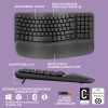 Logitech Wave Keys Ergonomikus Vezeték Nélküli Billentyűzet 104 Gombos - Grafit Szürke