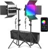 NEEWER 660 PRO II 50W RGB LED Videó Lámpa Készlet App Vezérléssel és Állvánnyal