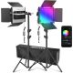 NEEWER 660 PRO II 50W RGB LED Videó Lámpa Készlet App Vezérléssel és Állvánnyal