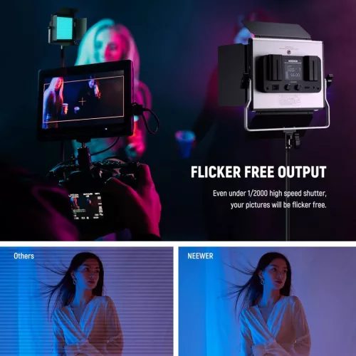 NEEWER 660 PRO II 50W RGB LED Videó Lámpa Készlet App Vezérléssel és Állvánnyal