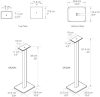 Kanto SP26PLW 66 cm Fehér Hangfalállvány - Alacsony Profilú - 2 Darabos Csomag