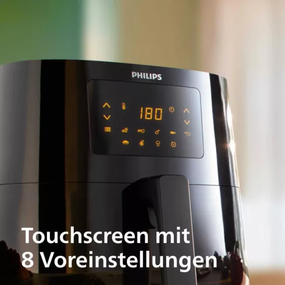Philips Essential Airfryer XL HD9270/90 Forrólevegős Sütő, 2000 W, 6,2 L, 1,2 kg Kosár, Rapid Air Technológia, Érintőkijelző, Hőmérséklet Szabályzás, Fekete Philips Essential Airfryer XL HD9270/90 Forrólevegős Sütő, 2000 W, 6,2 L, 1,2 kg Kosár, Rapid Air Technológia, Érintőkijelző, Hőmérséklet Szabályzás, Fekete
