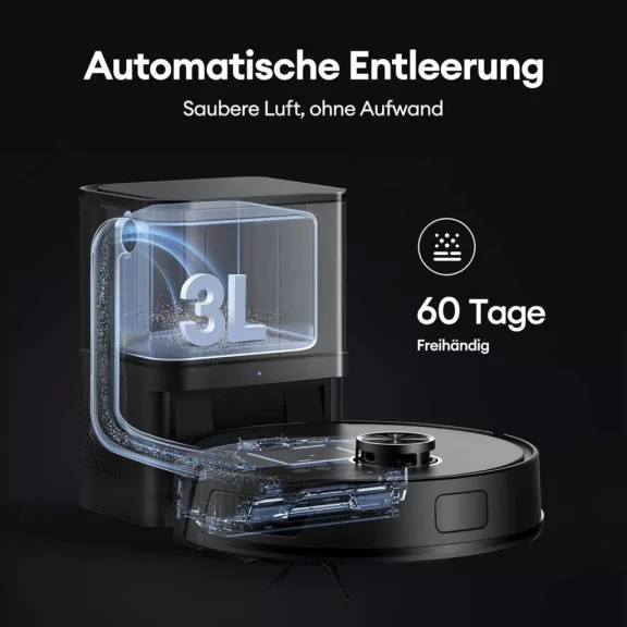 Ultenic T10 Lite Robotporszívó Felmosó Funkcióval, 5000 Pa Szívóerő, LiDAR Navigáció, Automatikus Portartály-ürítés, 180 Perc Üzemidő, Fekete Ultenic T10 Lite Robotporszívó Felmosó Funkcióval, 5000 Pa Szívóerő, LiDAR Navigáció, Automatikus Portartály-ürítés, 180 Perc Üzemidő, Fekete