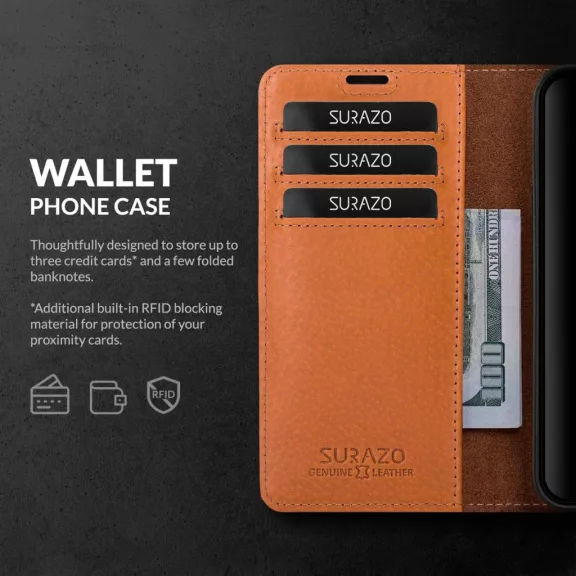 Surazo Leather Wallet Tok Apple iPhone 14 Pro, Crazy Horse Valódi Bőr, Szilikon Belső, RFID Védelem, Mágneses Zár, Állvány, Barna Mancsminta Surazo Leather Wallet Tok Apple iPhone 14 Pro, Crazy Horse Valódi Bőr, Szilikon Belső, RFID Védelem, Mágneses Zár, Állvány, Barna Mancsminta