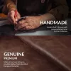 Surazo Leather Wallet Tok Apple iPhone 14 Pro, Crazy Horse Valódi Bőr, Szilikon Belső, RFID Védelem, Mágneses Zár, Állvány, Barna Mancsminta