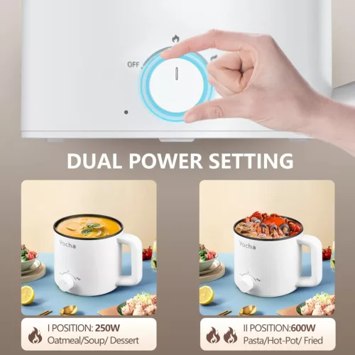 Vocha Multifunkciós Elektromos Fazék 1.6L - Gyorsfőző és Tésztafőző 600W teljesítménnyel