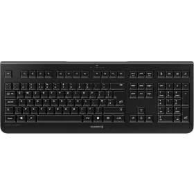   CHERRY KW 3000 Vezeték Nélküli Billentyűzet, Teljes Méret, Numerikus Pad, 2,4 GHz RF, USB-A Nano Vevő, Csendes Billentyűk, UK QWERTY, Fekete