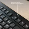 CHERRY KW 3000 Vezeték Nélküli Billentyűzet, Teljes Méret, Numerikus Pad, 2,4 GHz RF, USB-A Nano Vevő, Csendes Billentyűk, UK QWERTY, Fekete