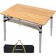 WKFAMOUT 80x55 cm Bambusz Camping Asztal