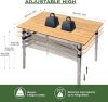 WKFAMOUT 80x55 cm Bambusz Camping Asztal