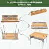 WKFAMOUT 80x55 cm Bambusz Camping Asztal