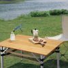 WKFAMOUT 80x55 cm Bambusz Camping Asztal