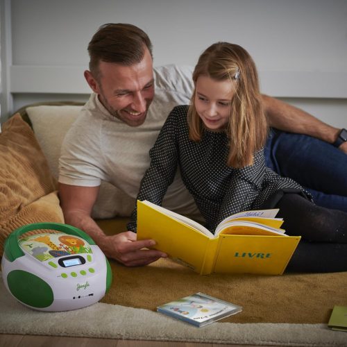 MOOOV Jungle Gyermek CD és MP3 Lejátszó USB-vel, Zöld/Fehér