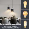 Lichtmaler 2 lámpás vintage függőlámpa E27, fekete-arany