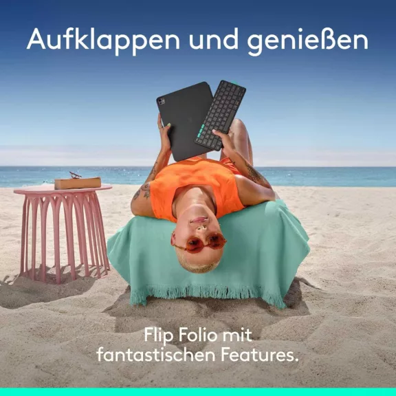 Logitech Flip Folio Billentyűzetes Tok 13 Hüvelykes iPad Pro M4 M5 És iPad Air M2000 L, Bluetooth, Német QWERTZ, Levehető Billentyűzet, Grafitszürke Logitech Flip Folio Billentyűzetes Tok 13 Hüvelykes iPad Pro M4 M5 És iPad Air M2000 L, Bluetooth, Német QWERTZ, Levehető Billentyűzet, Grafitszürke