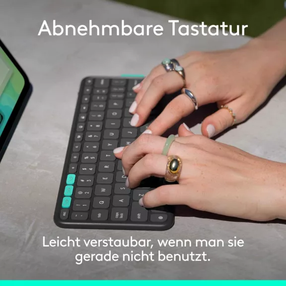 Logitech Flip Folio Billentyűzetes Tok 13 Hüvelykes iPad Pro M4 M5 És iPad Air M2000 L, Bluetooth, Német QWERTZ, Levehető Billentyűzet, Grafitszürke Logitech Flip Folio Billentyűzetes Tok 13 Hüvelykes iPad Pro M4 M5 És iPad Air M2000 L, Bluetooth, Német QWERTZ, Levehető Billentyűzet, Grafitszürke