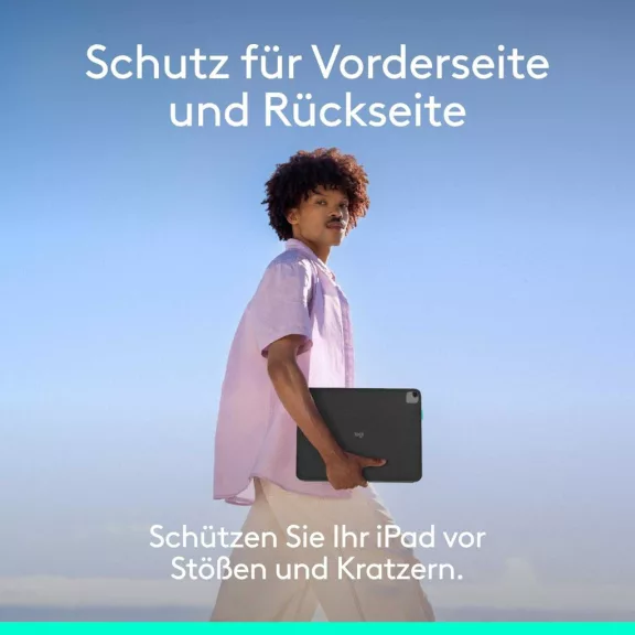 Logitech Flip Folio Billentyűzetes Tok 13 Hüvelykes iPad Pro M4 M5 És iPad Air M2000 L, Bluetooth, Német QWERTZ, Levehető Billentyűzet, Grafitszürke Logitech Flip Folio Billentyűzetes Tok 13 Hüvelykes iPad Pro M4 M5 És iPad Air M2000 L, Bluetooth, Német QWERTZ, Levehető Billentyűzet, Grafitszürke