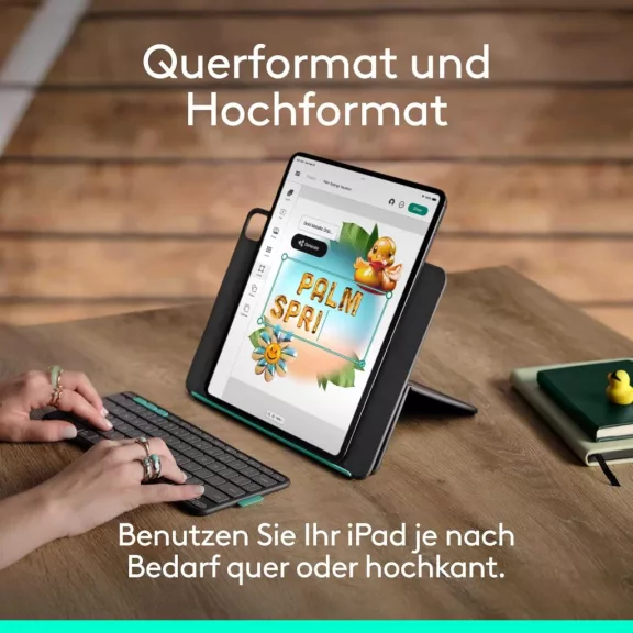 Logitech Flip Folio Billentyűzetes Tok 13 Hüvelykes iPad Pro M4 M5 És iPad Air M2000 L, Bluetooth, Német QWERTZ, Levehető Billentyűzet, Grafitszürke Logitech Flip Folio Billentyűzetes Tok 13 Hüvelykes iPad Pro M4 M5 És iPad Air M2000 L, Bluetooth, Német QWERTZ, Levehető Billentyűzet, Grafitszürke