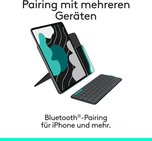 Logitech Flip Folio Billentyűzetes Tok 13 Hüvelykes iPad Pro M4 M5 És iPad Air M2000 L, Bluetooth, Német QWERTZ, Levehető Billentyűzet, Grafitszürke