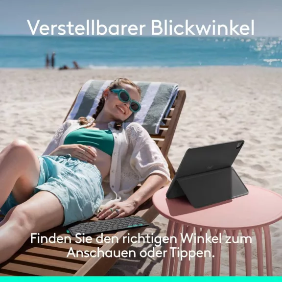 Logitech Flip Folio Billentyűzetes Tok 13 Hüvelykes iPad Pro M4 M5 És iPad Air M2000 L, Bluetooth, Német QWERTZ, Levehető Billentyűzet, Grafitszürke Logitech Flip Folio Billentyűzetes Tok 13 Hüvelykes iPad Pro M4 M5 És iPad Air M2000 L, Bluetooth, Német QWERTZ, Levehető Billentyűzet, Grafitszürke