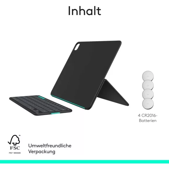 Logitech Flip Folio Billentyűzetes Tok 13 Hüvelykes iPad Pro M4 M5 És iPad Air M2000 L, Bluetooth, Német QWERTZ, Levehető Billentyűzet, Grafitszürke Logitech Flip Folio Billentyűzetes Tok 13 Hüvelykes iPad Pro M4 M5 És iPad Air M2000 L, Bluetooth, Német QWERTZ, Levehető Billentyűzet, Grafitszürke