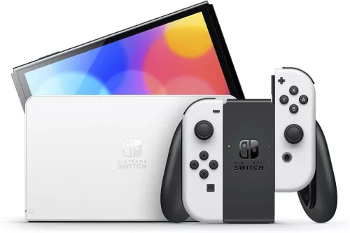 Nintendo Switch OLED Játékkonzol, Fehér Joy-Con™, 7" OLED Kijelző, 1280x720, 64 GB Belső Memória, WLAN, LAN, NVIDIA Tegra, HDMI, Bluetooth 4.1