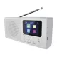 EMOS E0091 Hordozható DAB/DAB+ FM Konyharádió, Bluetooth, TFT Kijelző, Dupla Ébresztő, Alvásidőzítő, Fejhallgató Kimenet, Fehér