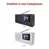 EMOS E0091 Hordozható DAB/DAB+ FM Konyharádió, Bluetooth, TFT Kijelző, Dupla Ébresztő, Alvásidőzítő, Fejhallgató Kimenet, Fehér