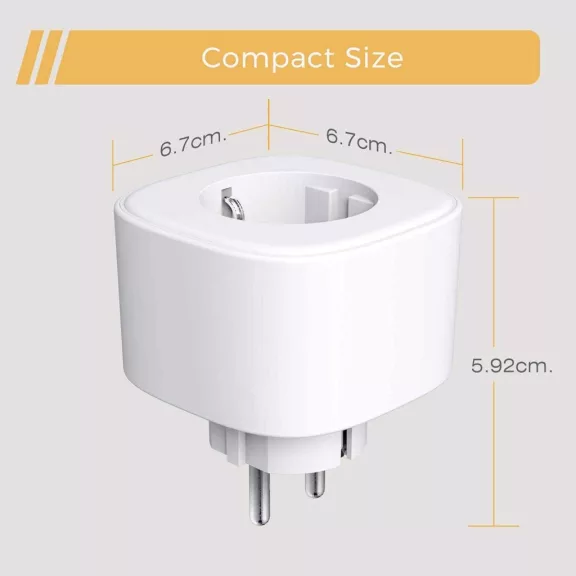 Refoss MSS210 WiFis Okos Konnektor, Dugalj, 16A, 240V, Időzítő, eHomeLife App, Alexa, Google Assistant, Hangvezérlés, 2,4GHz, Túlterhelés Védelem, Fehér