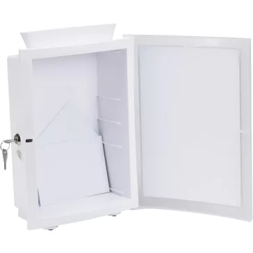   HAN 4102-12 ImageIn Ballot Box, Műanyag, A4 Lapméret, 500 Lap Kapacitás, Zárható, Fali Rögzítés, Mobil Használat, Fehér