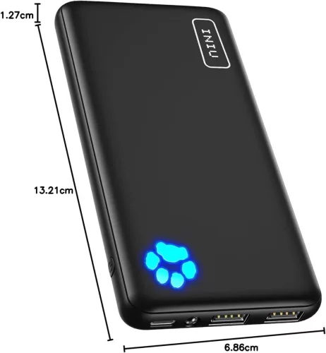 INIU 10000mAh Slim Power Bank USB-C Kimenettel és Bemenettel