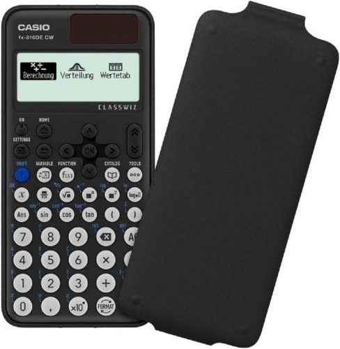 Casio FX-810DE CW ClassWiz Műszaki Tudományos Számológép, 274 Funkció, Természetes Kijelzés, Német Menü, QR Kód, Napelem, LR44, Fekete