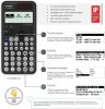 Casio FX-810DE CW ClassWiz Műszaki Tudományos Számológép, 274 Funkció, Természetes Kijelzés, Német Menü, QR Kód, Napelem, LR44, Fekete