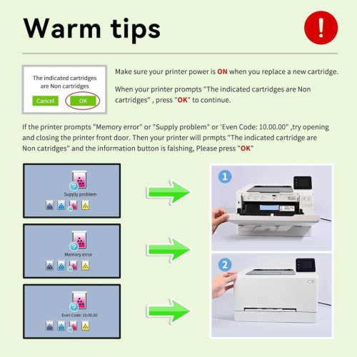 Swiss toner 415A Toner Készlet, 4 Darab, Fekete Cián Magenta Sárga, Chip, 2400 Oldal Fekete, 2100 Oldal Színes, HP Color LaserJet Pro MFP M479 M454 Kompatibilis