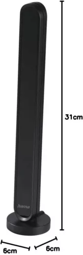 Hama 121652 DAB DAB+ Beltéri Antenna, Aktív Rádió Vétel, 30 dB Nyereség, 1,4 m Koaxiális Kábel, Adapter DAB FM, Fekete
