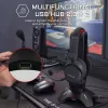 THE G-LAB K-Stand Radon Fejhallgató Állvány, Gaming, RGB Háttérvilágítás, 7 Szín, USB 2.0 Hub 2×, Csúszásgátló Talp, PC, PS4, Xbox, Fekete