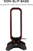 THE G-LAB K-Stand Radon Fejhallgató Állvány, Gaming, RGB Háttérvilágítás, 7 Szín, USB 2.0 Hub 2×, Csúszásgátló Talp, PC, PS4, Xbox, Fekete
