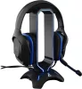 THE G-LAB K-Stand Radon Fejhallgató Állvány, Gaming, RGB Háttérvilágítás, 7 Szín, USB 2.0 Hub 2×, Csúszásgátló Talp, PC, PS4, Xbox, Fekete