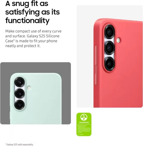 Samsung Galaxy S25 Silicone Tok, EF-PS931CNEGUS, Szilikon Telefontok, Sima Tapintás, Erős Fogás, Vékony Kialakítás, Kék