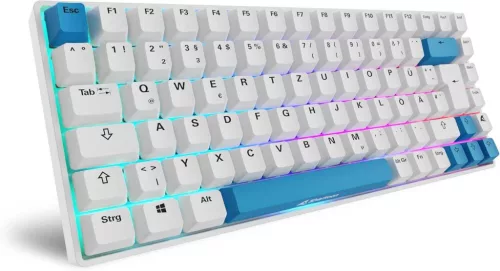 Sharkoon Skiller SGK50 S3 PBT Mechanikus Billentyűzet, 75 Százalékos, Gateron G Pro V3 Yellow, PBT Kupakok, RGB Háttérvilágítás, USB-C Kábel, Fekete