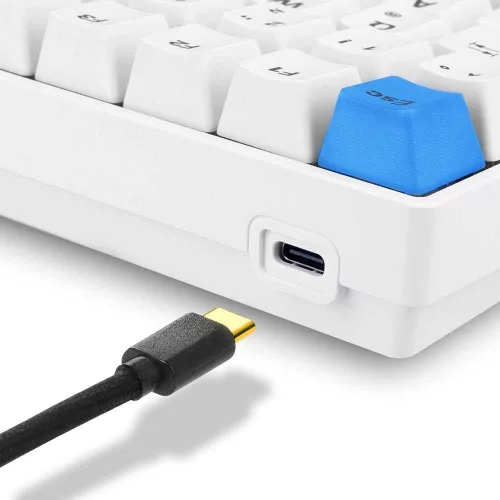 Sharkoon Skiller SGK50 S3 PBT Mechanikus Billentyűzet, 75 Százalékos, Gateron G Pro V3 Yellow, PBT Kupakok, RGB Háttérvilágítás, USB-C Kábel, Fekete