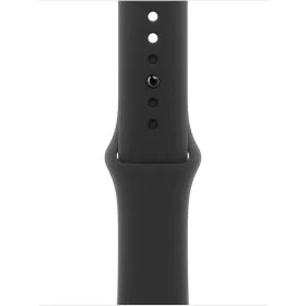   Apple Watch Sport Szíj, Fluoroelasztomer, 40 mm, S M, Sima Felület, Erős Pánt, Biztonságos Záródás, Fekete