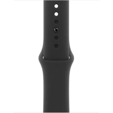   Apple Watch Sport Szíj, Fluoroelasztomer, 40 mm, S M, Sima Felület, Erős Pánt, Biztonságos Záródás, Fekete