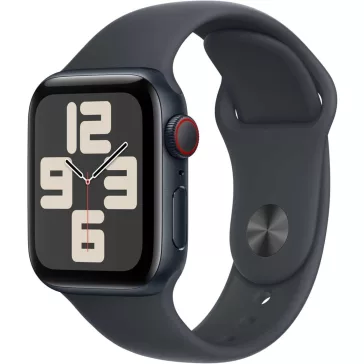   Apple Watch Sport Szíj, Fluoroelasztomer, 40 mm, S M, Sima Felület, Erős Pánt, Biztonságos Záródás, Fekete