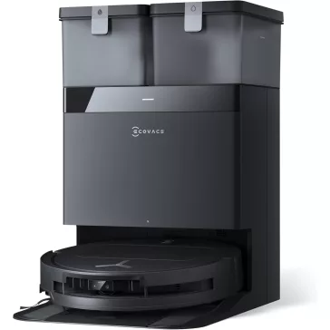   ECOVACS T50 OMNI Robotporszívó és Felmosó, 15 000 Pa, 200 min, Alkalmazás- és Hangvezérlés, TruEdge 2.0, Felmosóemelés, HEPA, Fekete