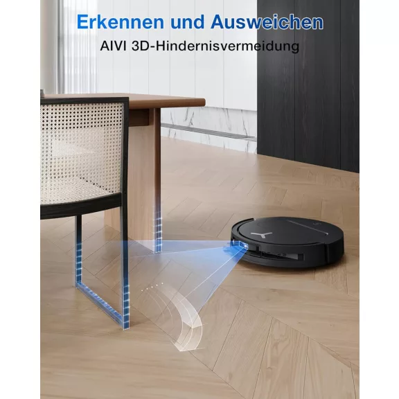 ECOVACS T50 OMNI Robotporszívó és Felmosó, 15 000 Pa, 200 min, Alkalmazás- és Hangvezérlés, TruEdge 2.0, Felmosóemelés, HEPA, Fekete