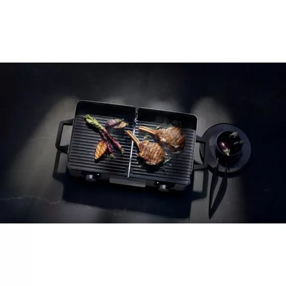 WMF Lono Master Hordozható Elektromos Grill, 2400 W, 2 Hőmérséklet-szabályozó, Mosogatógépben Mosható Tálca, Ezüst WMF Lono Master Hordozható Elektromos Grill, 2400 W, 2 Hőmérséklet-szabályozó, Mosogatógépben Mosható Tálca, Ezüst