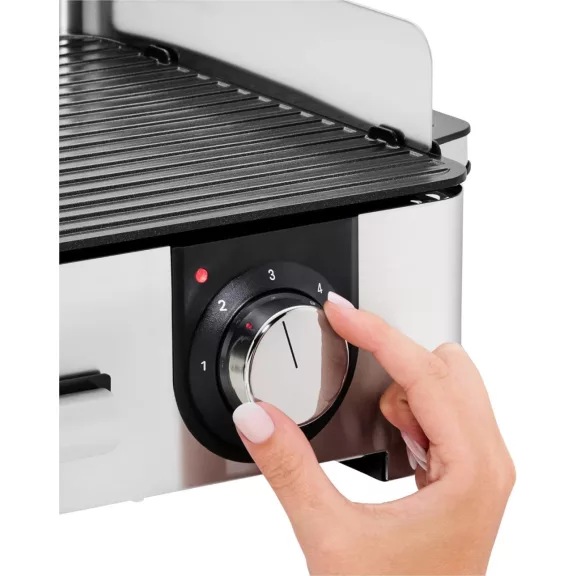 WMF Lono Master Hordozható Elektromos Grill, 2400 W, 2 Hőmérséklet-szabályozó, Mosogatógépben Mosható Tálca, Ezüst WMF Lono Master Hordozható Elektromos Grill, 2400 W, 2 Hőmérséklet-szabályozó, Mosogatógépben Mosható Tálca, Ezüst