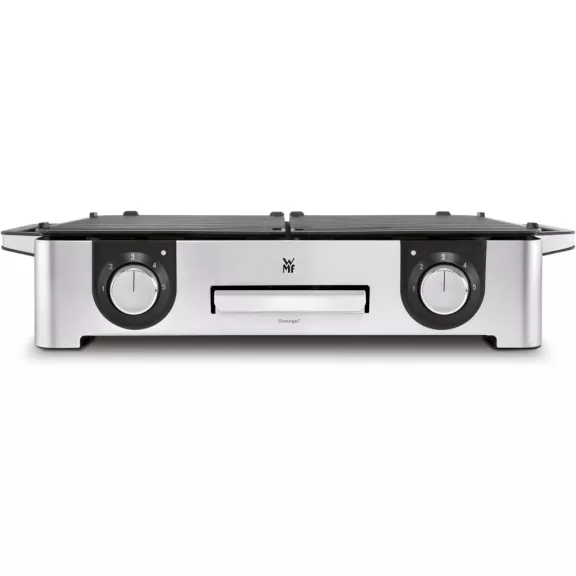 WMF Lono Master Hordozható Elektromos Grill, 2400 W, 2 Hőmérséklet-szabályozó, Mosogatógépben Mosható Tálca, Ezüst WMF Lono Master Hordozható Elektromos Grill, 2400 W, 2 Hőmérséklet-szabályozó, Mosogatógépben Mosható Tálca, Ezüst